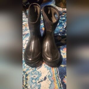 Bogs Black Rubber Boots Size 8